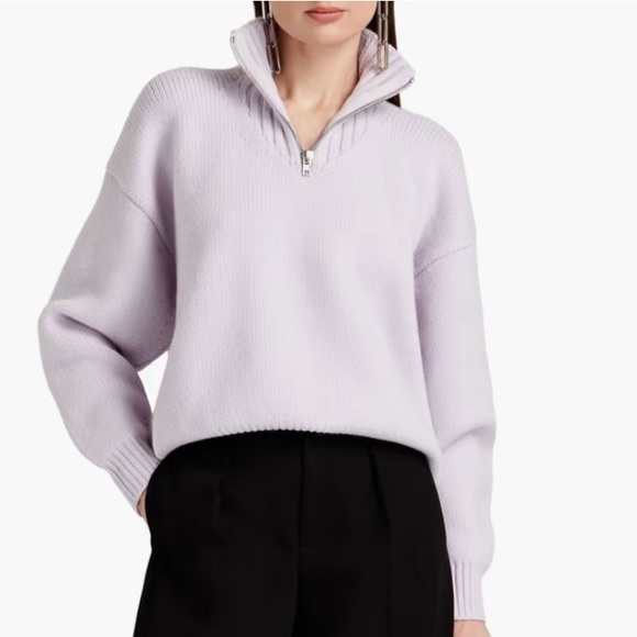 PRICE FIRM🎀Lilac wool zip up sweater - Picture 2 of 13